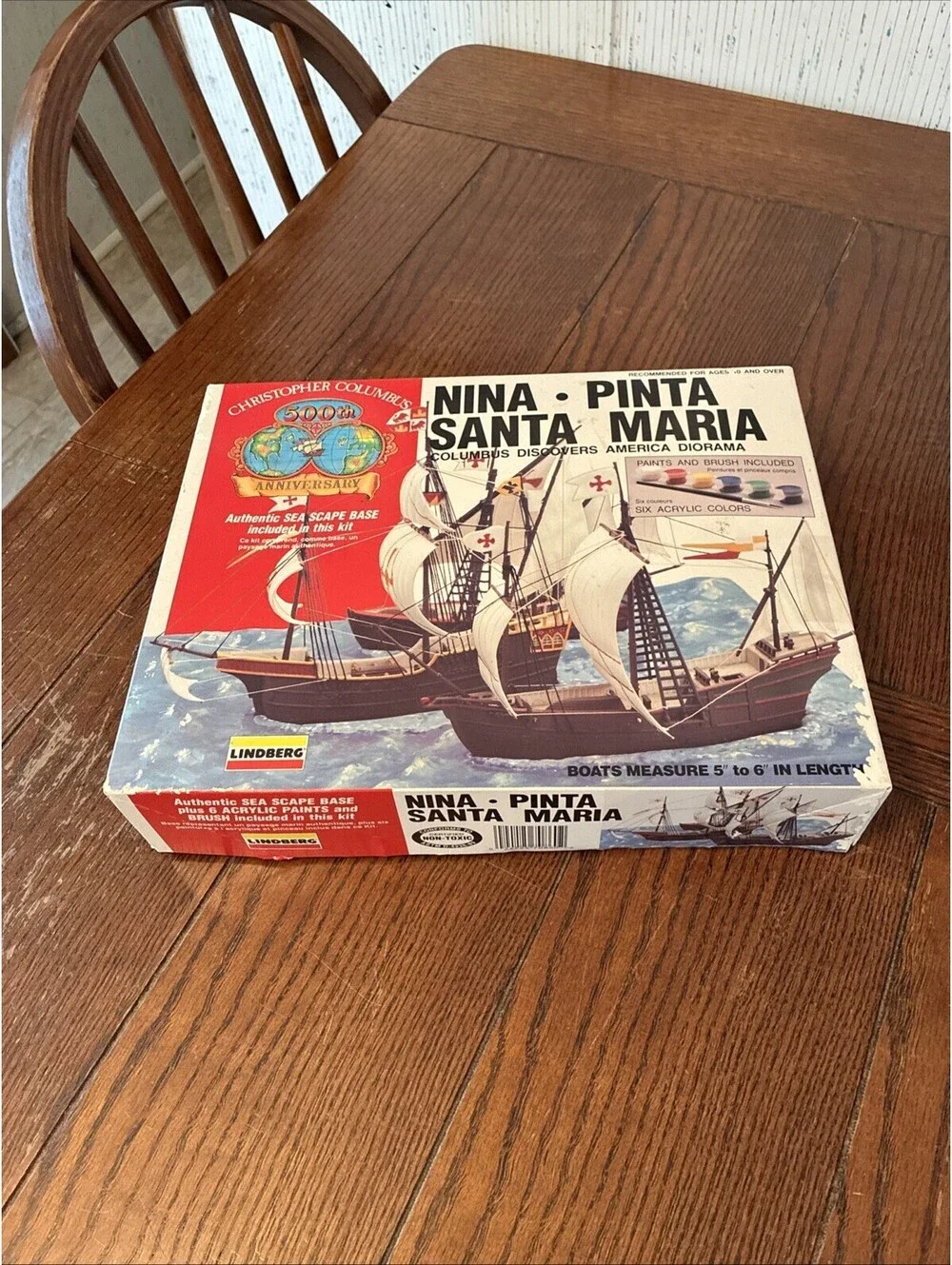 VTG 1991 COLUMBUS 500TH ANNVERSERY 3 SHIPS W DIORAMA NINA, PINTA, SANTA MARIA